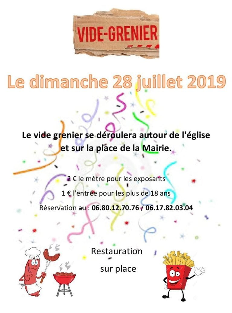 VIDE GRENIER - DIMANCHE 28 JUILLET 2019 - Vittefleur